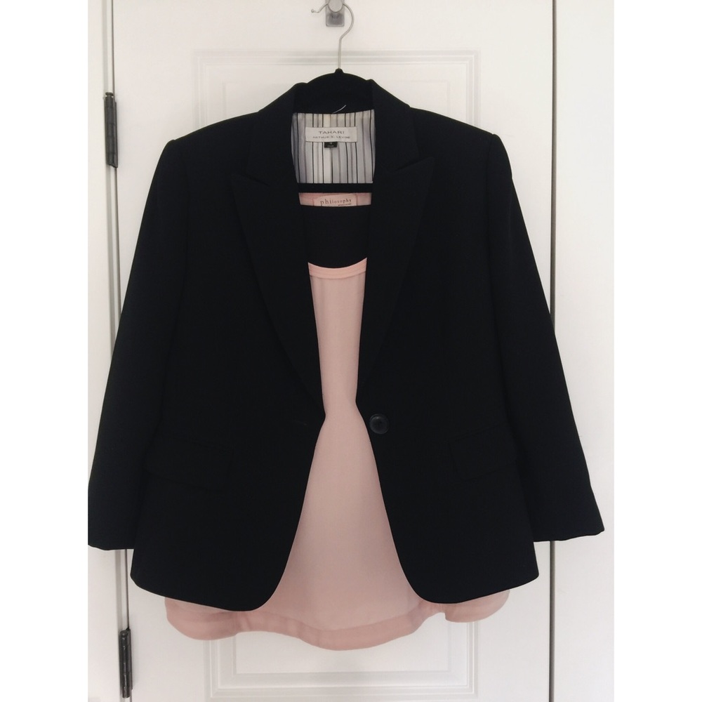 Tahari Skirt Suit + Philosophy Tank